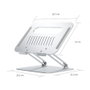 Aisens Soporte de Sobremesa XL Ajustable para Portátil y Tablet 10-17 Pulgadas, Plata